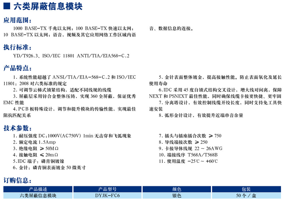 六类屏蔽信息模块(图1)